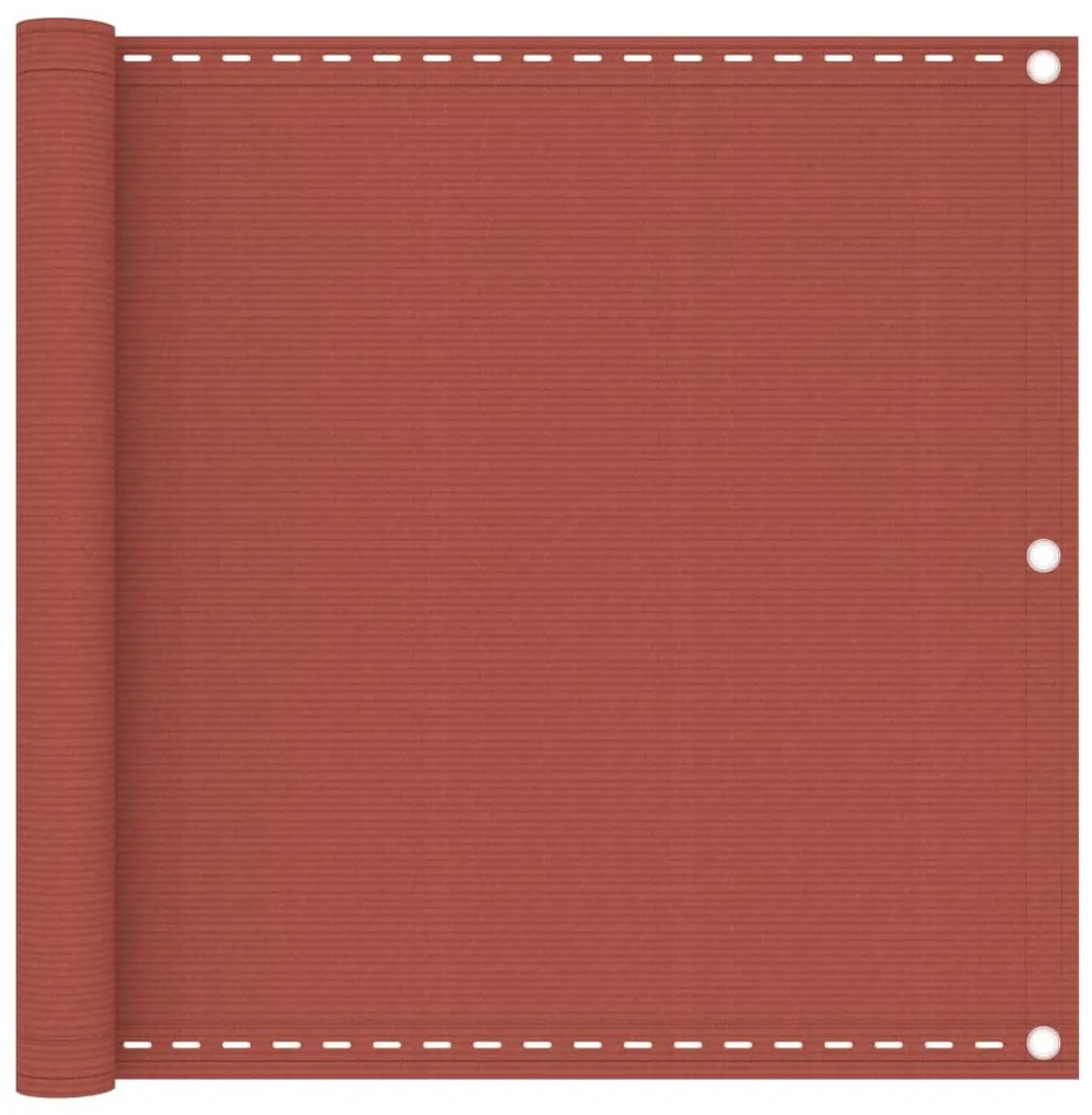 vidaXL Διαχωριστικό Βεράντας Τερακότα 90 x 500 εκ. από HDPE