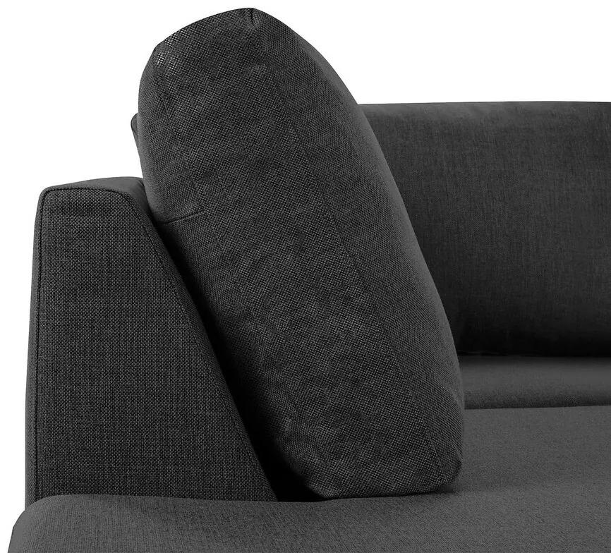 Γωνιακός Καναπές Scandinavian Choice C163, Μαύρο, Ανθρακί, 407x199x80cm, Πόδια: Πλαστική ύλη | Epipla1.gr