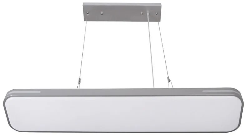 Adeleq Led Φωτιστικό Παραλληλόγραμμο Ανάρτηση 19x90cm 50W 3000K Ασημί 21-9050600