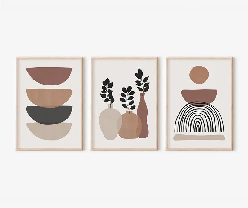 Πίνακας Yenia pakoworld τρίπτυχος με ψηφιακή εκτύπωση και πλαίσιο 33x1.5x48εκ