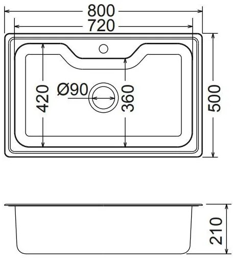 Νεροχύτης Fortinox Arena 22080-λείο