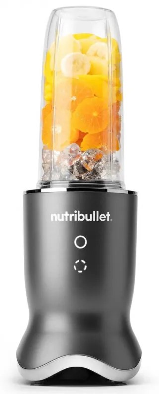 Μπλέντερ Nutribullet NB1206DGCC, 1200W, 900 ml, 1 ταχύτητα + Pulse, κουμπιά αφής, χωρίς BPA, σκούρο γκρι/ασημί