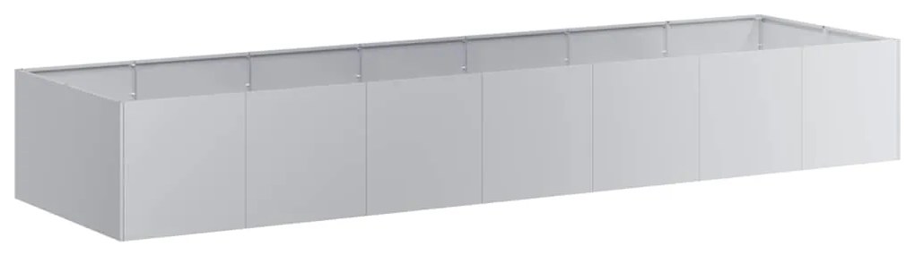 Ζαρντινιέρα 280x80x40 εκ. από Γαλβανισμένο Ατσάλι - Ασήμι