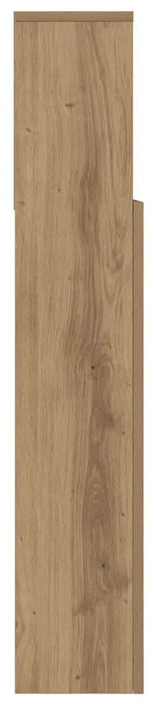 vidaXL Κρεβάτι με Κεφαλάρι με ράφι artisan δρυς 220 x 19 x 101.5 εκ