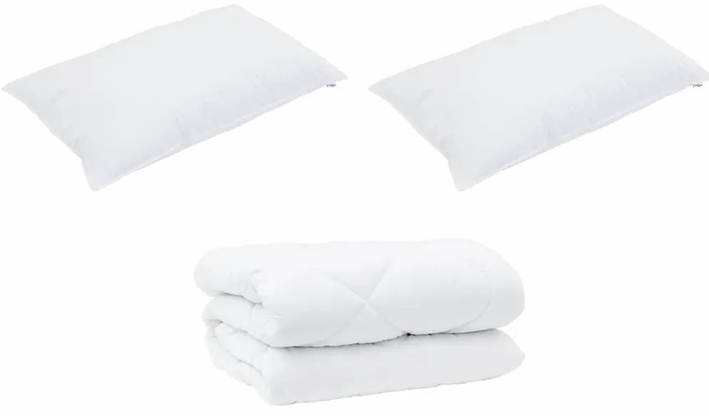 vidaXL Χειμερινό Παπλωματοθήκη 3 pcs Λευκό 240 x 220 cm Μικροΐνες