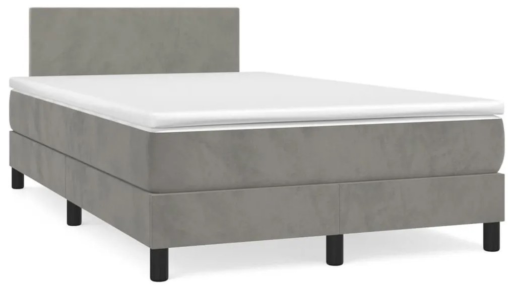 ΚΡΕΒΑΤΙ BOXSPRING ΜΕ ΣΤΡΩΜΑ ΑΝΟΙΧΤΟ ΓΚΡΙ 120X190 ΕΚ. ΒΕΛΟΥΔΙΝΟ 3269825