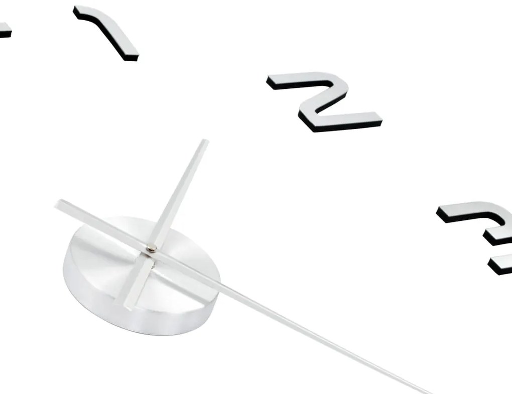 vidaXL Ρολόι Τοίχου Τρισδιάστατο Μοντέρνο Ασημί 100 εκ. XXL