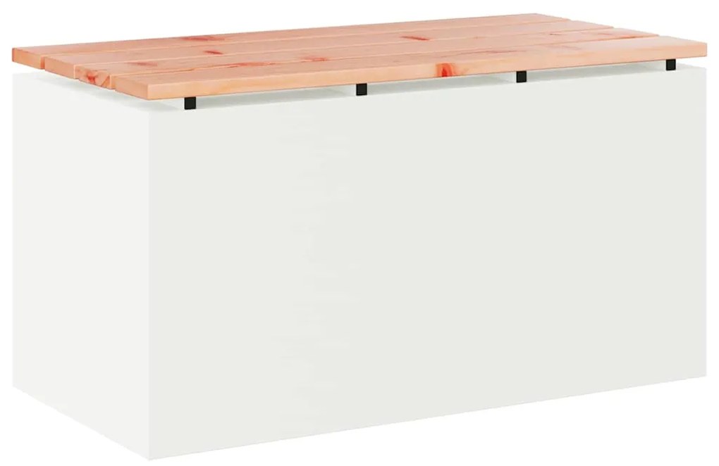 vidaXL Παγκάκι κήπου Λευκό 80 x 40 x 43 εκ Ατσάλι