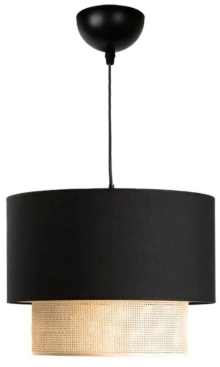 Φωτιστικό οροφής Fersa pakoworld μαύρο-φυσικό Φ30x70εκ - Πολυπροπυλένιο - 202-000119