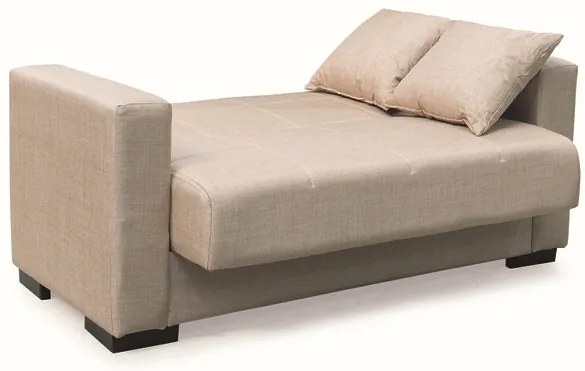 ROVER LIGHT BROWN ΥΦΑΣΜΑ 2ΘΕΣΙΟΣ ΚΑΝΑΠΕΣ/ΚΡΕΒΑΤΙ ΜΕ ΑΠΟΘ.ΧΩΡΟ 150Χ80εκ.