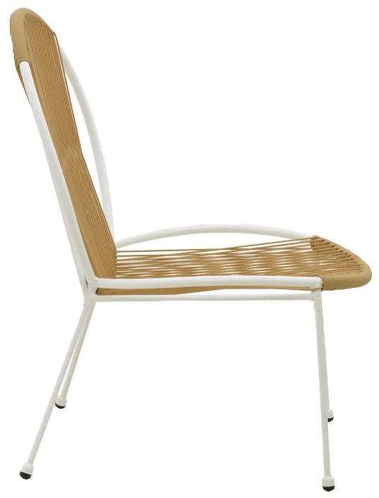 Καρέκλα Dapper pakoworld λευκό μέταλλο-pe φυσικό 64.5x74.5x76εκ