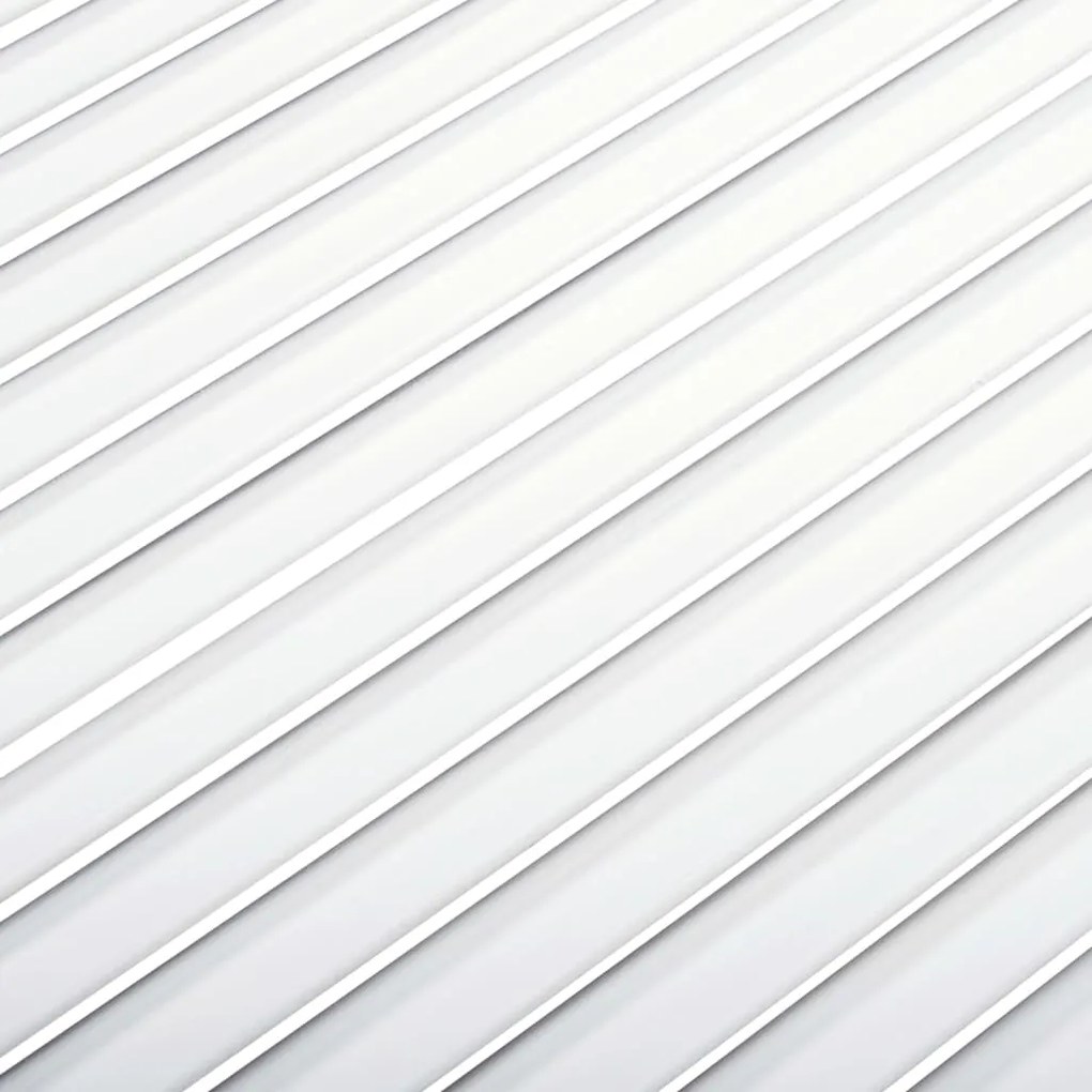 vidaXL Πορτάκια με Περσίδες 2 τεμ Λευκά 99,3x59,4 εκ Μασίφ Ξύλο Πεύκου