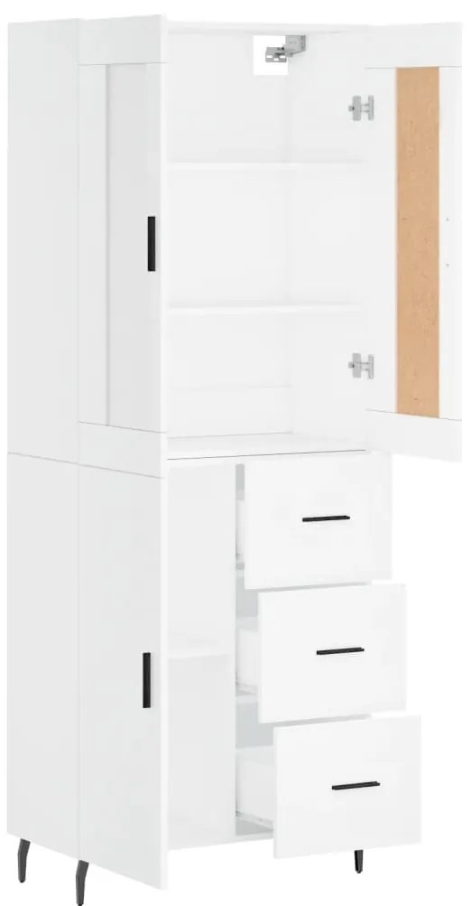 vidaXL Ντουλάπι Λευκό 69,5x34x180 εκ. από Επεξεργασμένο Ξύλο
