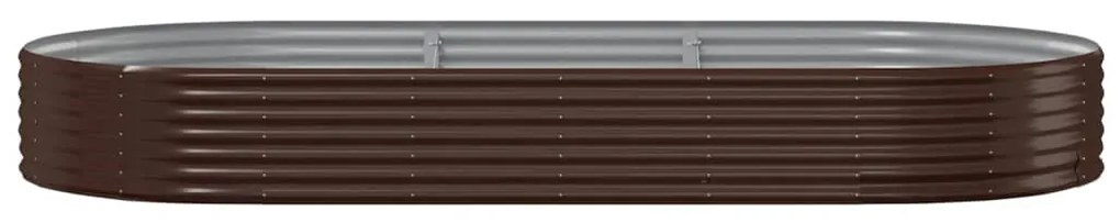 vidaXL Ζαρντινιέρα Καφέ 296x140x36 εκ. Ατσάλι με Ηλεκτρ. Βαφή Πούδρας