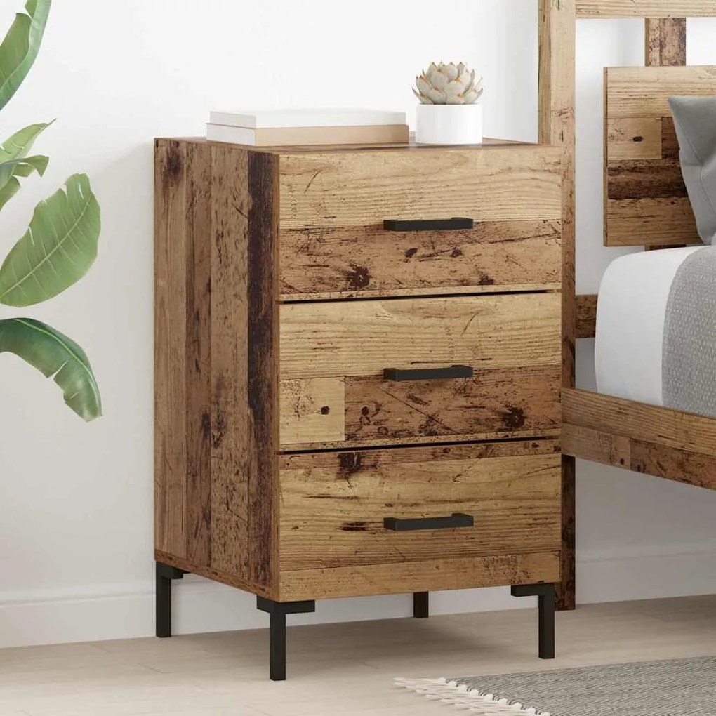 Κομοδίνο Παλιό ξύλο 40 x 40 x 66 εκ. Επεξεργασμένο ξύλο