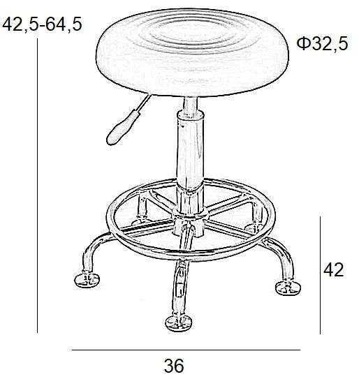 ΚΑΡΕΚΛΑ ΣΚΑΜΠΟ BAR/71 38X38X48-63εκ. (Σετ 2 ΤΕΜ)