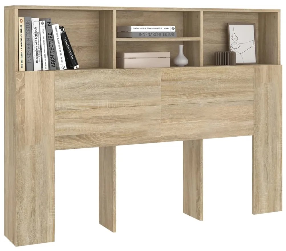 vidaXL Κεφαλάρι Ντουλάπι Sonoma Δρυς 140x19x103,5 εκ.