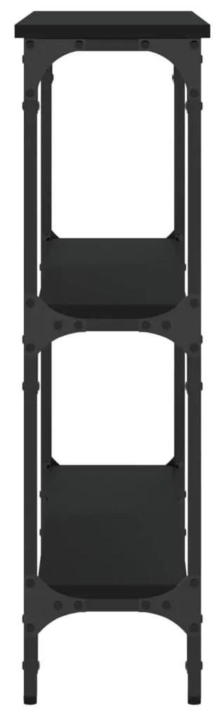 vidaXL Τραπέζι Κονσόλα Μαύρο 75 x 22,5 x 75 εκ. από Επεξεργ. Ξύλο