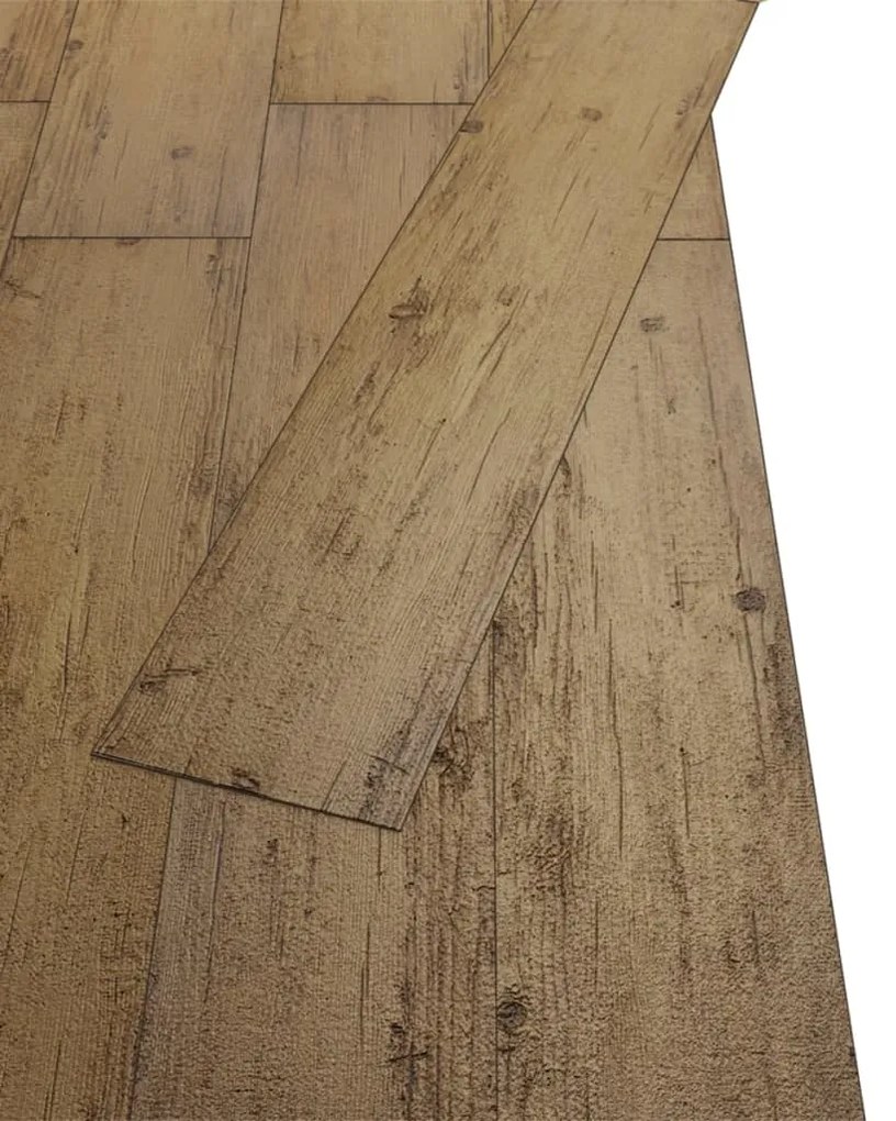 vidaXL Δάπεδο Μη Αυτοκόλλητο Καφέ Καρυδιάς 5,26 μ² / 2 χιλ. από PVC