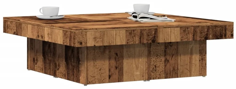 vidaXL Τραπεζάκι Σαλονιού Παλιό Ξύλο 90 x 90 x 28εκ Επεξεργασμένο Ξύλο