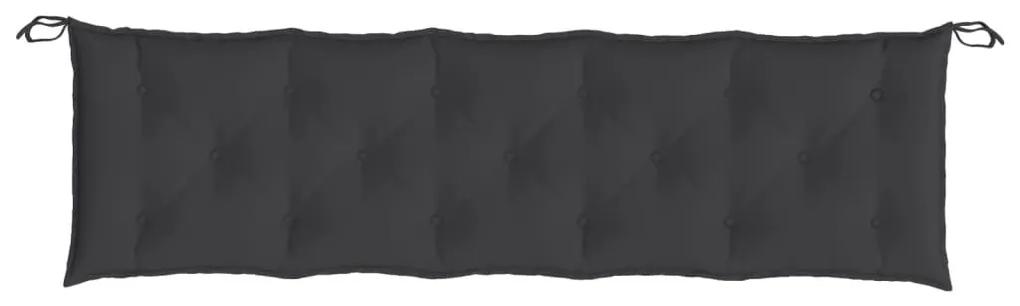 Μαξιλάρι Πάγκου Κήπου Μαύρο 180x50x7 εκ. Ύφασμα Oxford - Μαύρο