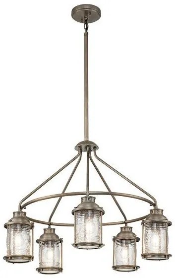 Κρεμαστό Φωτιστικό Οροφής 5xE27 IP44 Φανάρια Ashland Bay Elstead Lighting-KL-ASHLANDBAY-5P-BU-Μπρονζέ KL-ASHLANDBAY-5P-BU