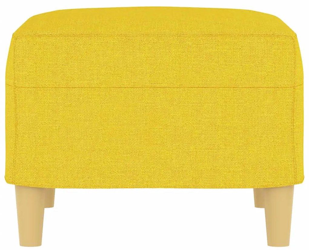 vidaXL Υποπόδιο Ανοιχτό Κίτρινο60 x 50 x 41 εκ. Υφασμάτινο