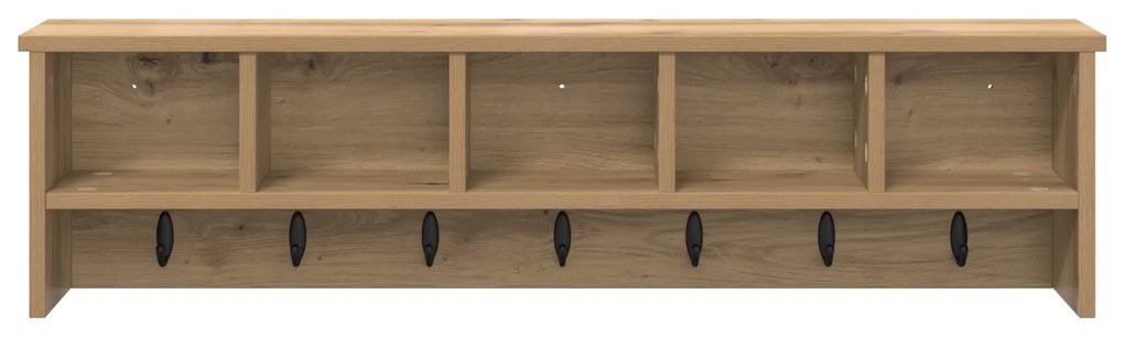 vidaXL Τοίχου Κρεμάστρα με ράφι artisan δρυς 100 x 16 x 26 εκ
