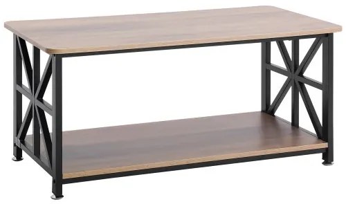 VEVOR 40&quot; Farmhouse Coffee Table Rectangle Table with Open Storage Compartment