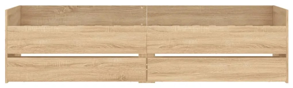vidaXL Πλαίσιο Κρεβατιού Με Συρτάρια Sonoma Δρυς 75x190εκ Small Single