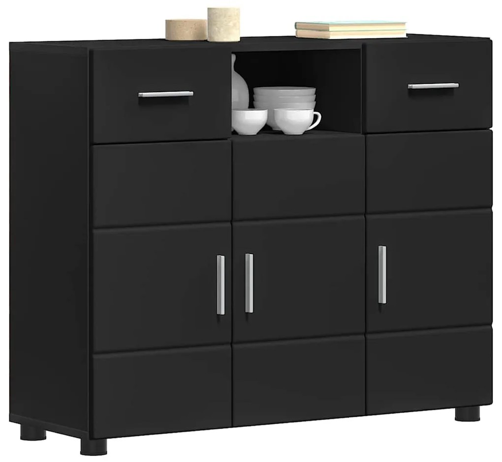 vidaXL Πλαϊνό γραφείο Μαύρο 88.5 x 30.5 x 73 εκ Επεξεργασμένο ξύλο