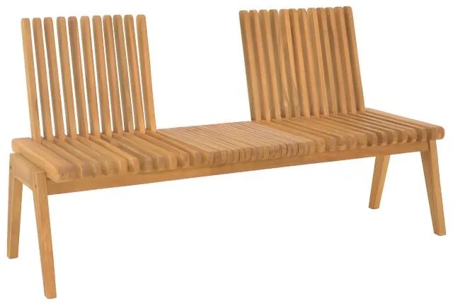 Παγκάκι Jey teak ξύλο σε φυσική απόχρωση 120x45x40εκ 120x57.5x80 εκ.