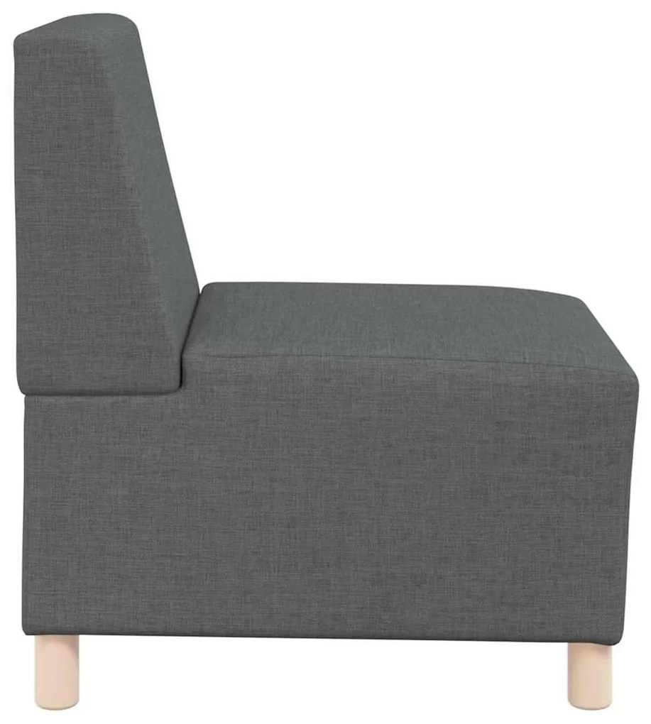 vidaXL Μοναδικός Καναπές χωρίς Χερούλια 3 pcs Σκούρο γκρι