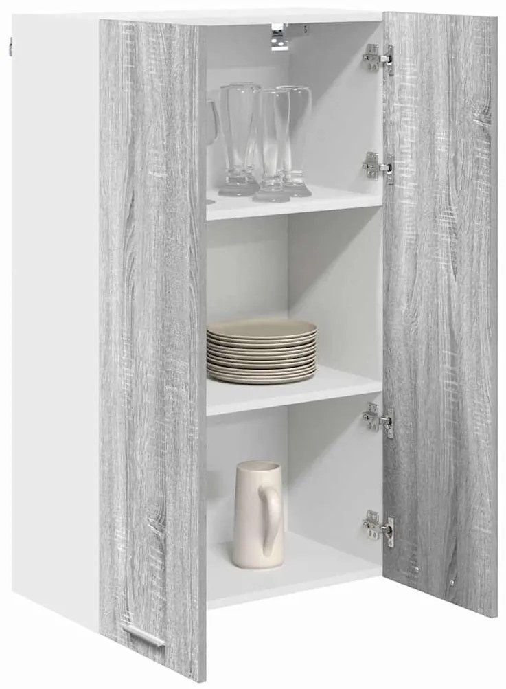 vidaXL Κρεμαστό ντουλάπι με αποθήκευση Γκρίζο Σονομα 60 x 31 x 100 εκ.