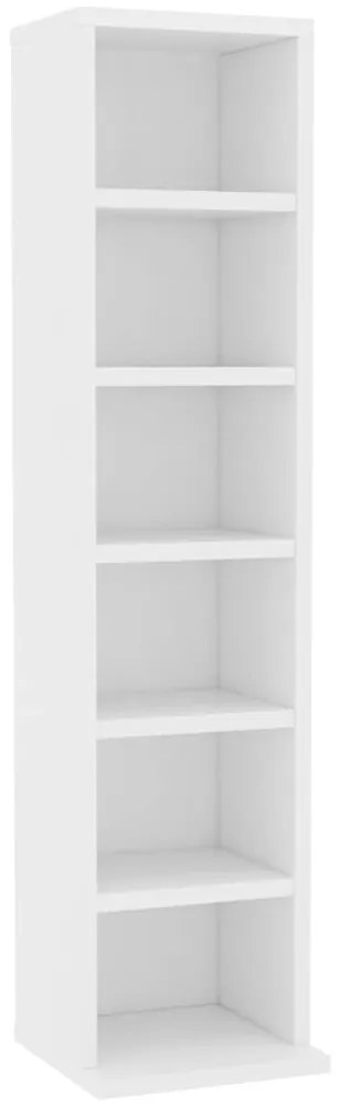 vidaXL Έπιπλο για CD Λευκό 21 x 20 x 88 εκ. από Επεξεργασμένο Ξύλο