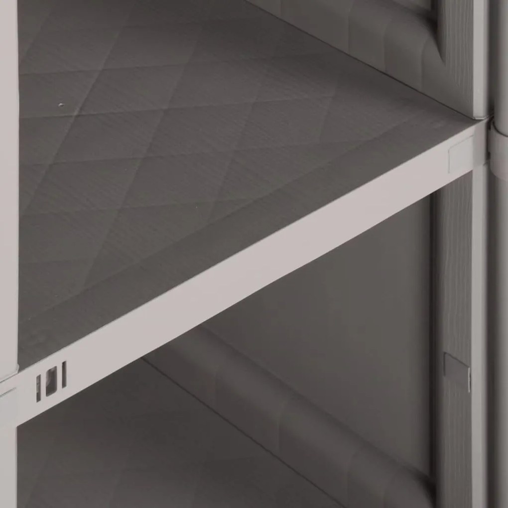 vidaXL Πλαστικό Ντουλάπι Γκρι 40 x 43 x 85,5 εκ. με Σχέδιο Ξύλου