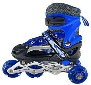 Αυξομειούμενα Rollers G&amp;C SK2 ΣΕΤ 3ΣΕ1 ΜΠΛΕ LED-MEDIUM(33-37)