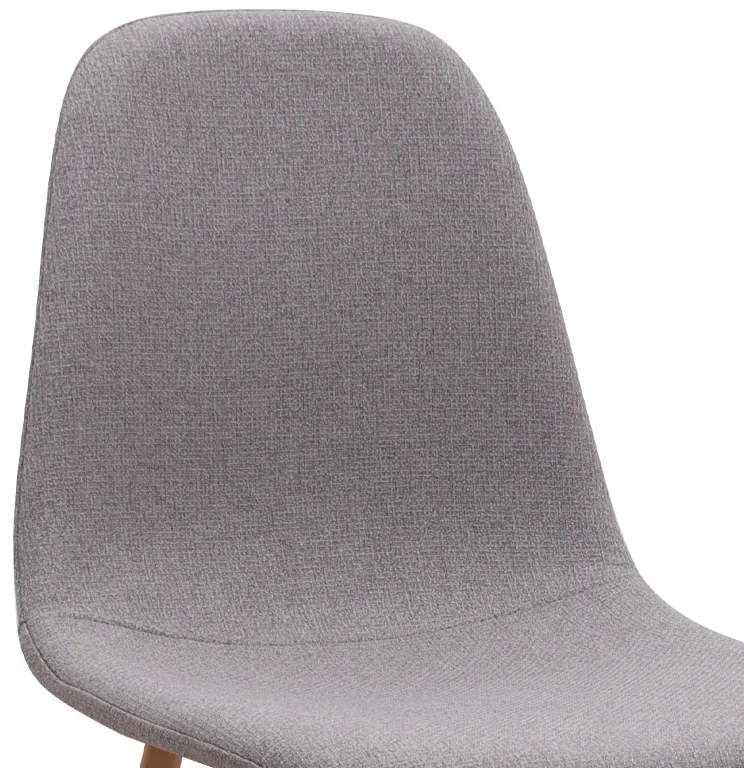 Καρέκλα τραπεζαρίας Iris Megapap ανοιχτό μπεζ ύφασμα - μεταλλικό φυσικό πόδι 43x50x85εκ.