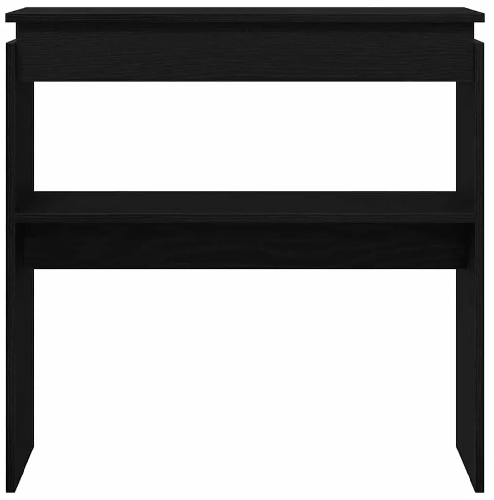 vidaXL Τραπέζι κονσόλας Μαύρη Οξυά 80 x 30 x 80 εκ. Επεξεργασμένο ξύλο