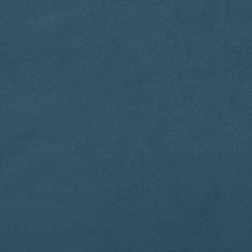 vidaXL Στρώμα με Pocket Springs Σκούρο Μπλε 180x200x20 εκ. Βελούδινο