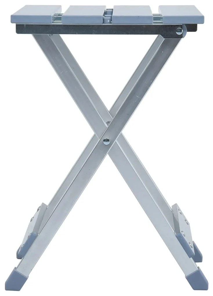 vidaXL Πτυσσόμενο Σκαμπό  28 x 26 x 39 εκ. Αλουμινίου