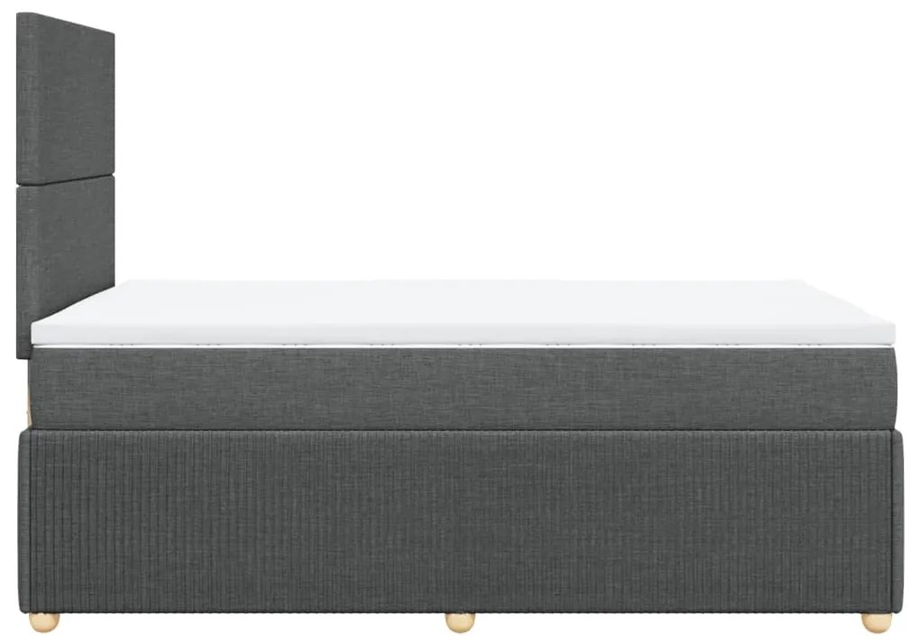 ΚΡΕΒΑΤΙ BOXSPRING ΜΕ ΣΤΡΩΜΑ ΣΚΟΥΡΟ ΓΚΡΙ 120X190 ΕΚ ΥΦΑΣΜΑΤΙΝΟ 3291989