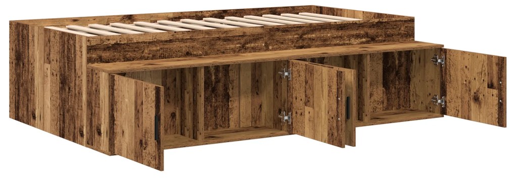 vidaXL Κρεβάτι με αποθηκευτικό χώρο artisan δρυς 75 x 190 cm