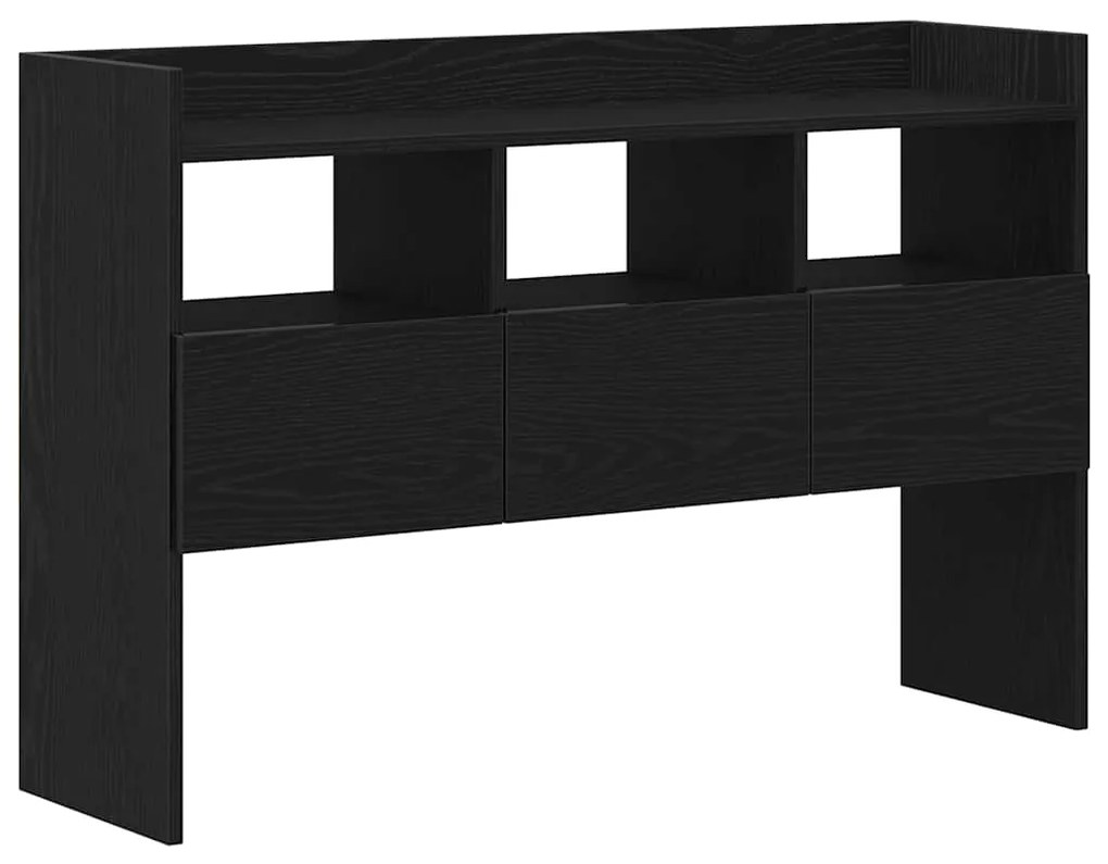 vidaXL Πλαϊνό γραφείο Μαύρο 105 x 30 x 70 εκ Επεξεργασμένο ξύλο
