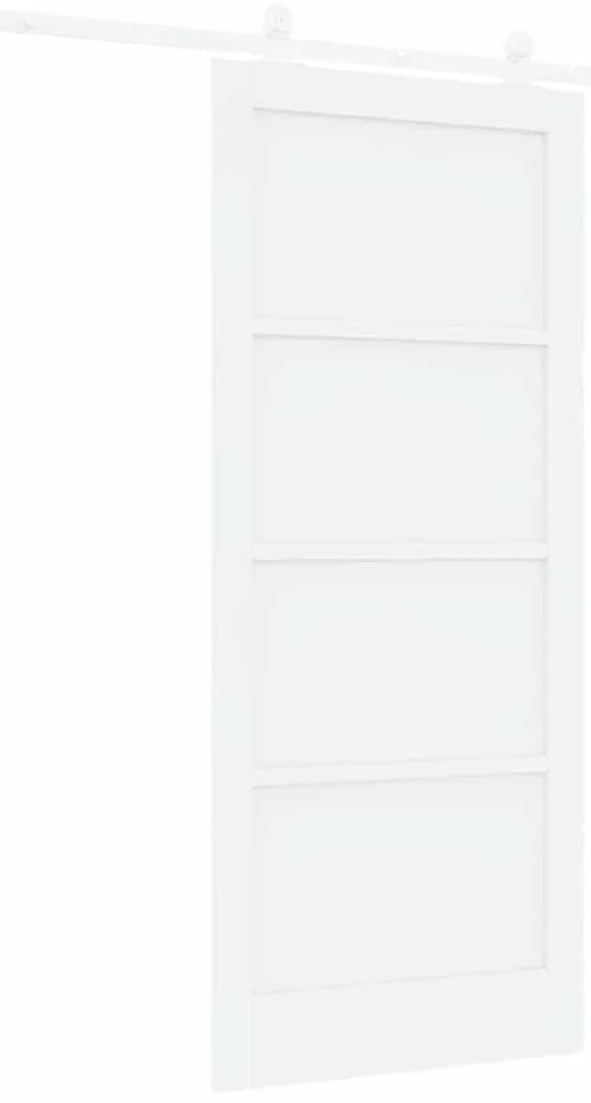 vidaXL Σετ Συρόμενης Πόρτας ORKDAL Λευκό 86 x 198.5 cm
