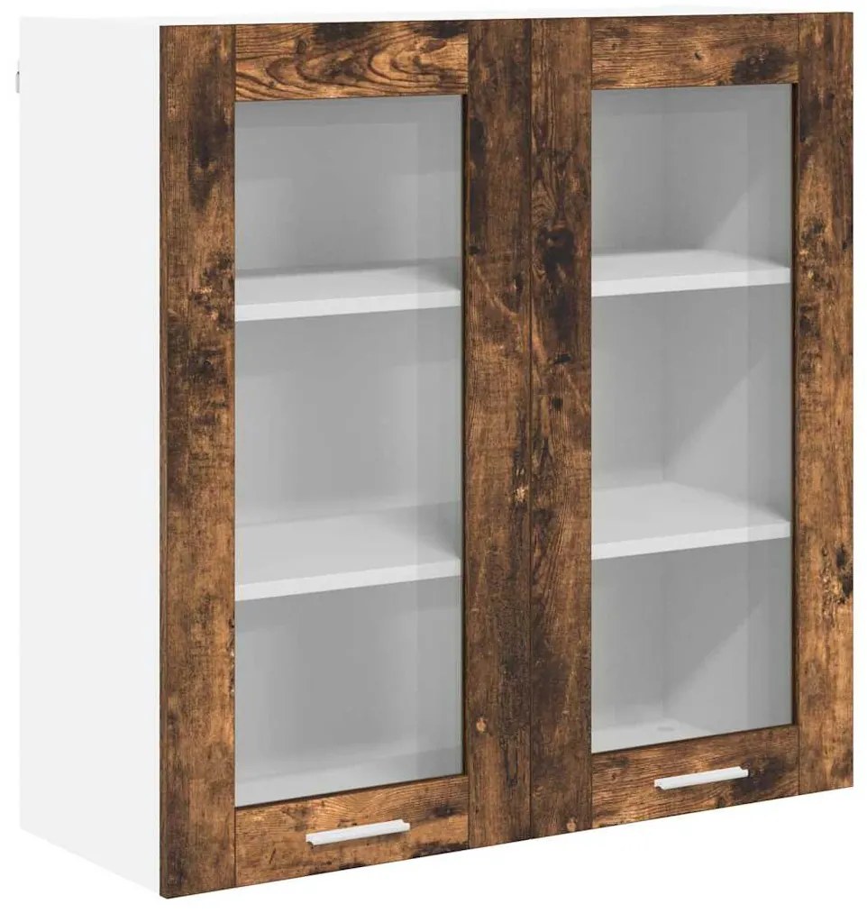 vidaXL Κρεμαστό ντουλάπι με αποθήκευση Καπνιστό Δρύς 80 x 31 x 80 εκ.