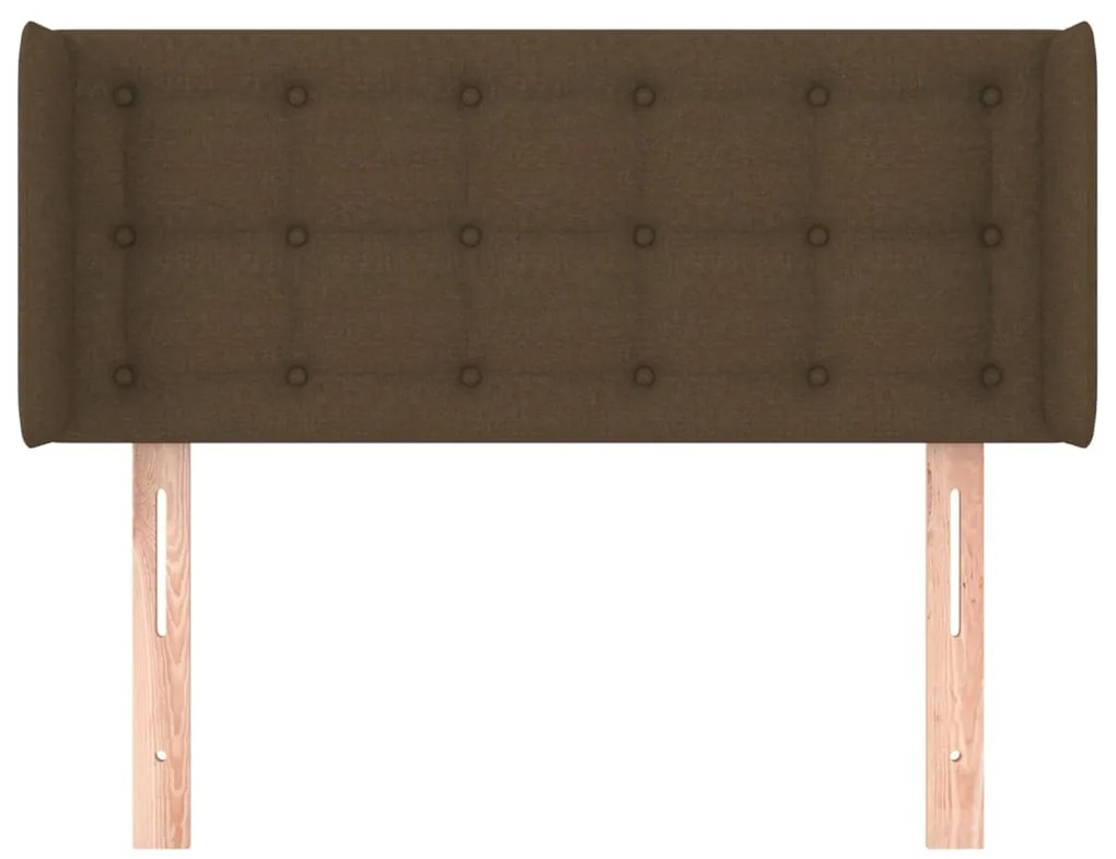 vidaXL Κεφαλάρι με Πτερύγια Σκούρο Καφέ 103x16x78/88 εκ. Υφασμάτινο