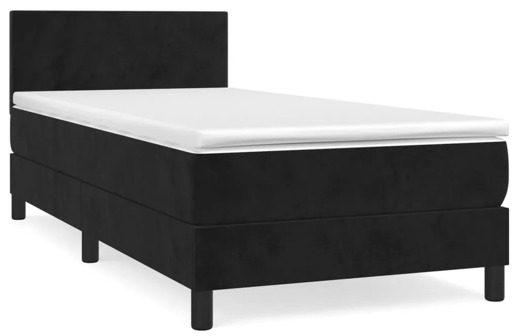 ΚΡΕΒΑΤΙ BOXSPRING ΜΕ ΣΤΡΩΜΑ ΜΑΥΡΟ 100X200 ΕΚ. ΒΕΛΟΥΔΙΝΟ 3141169