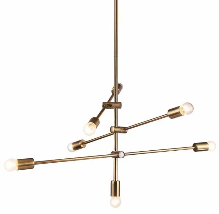 Φωτιστικό Οροφής Πολύφωτο Aca Luther OD680107BR Brass