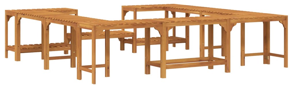 vidaXL Περίβλημα Τζακούζι Καφέ 230 x 230 εκ Μασίφ ξύλο ακακίας